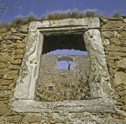 Hohentwiel Fortress Ruins, window in the upper fortress