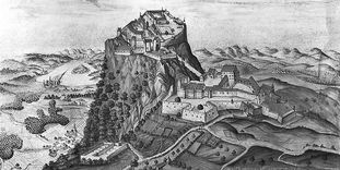 Festungsruine Hohentwiel, Aquarell um 1730