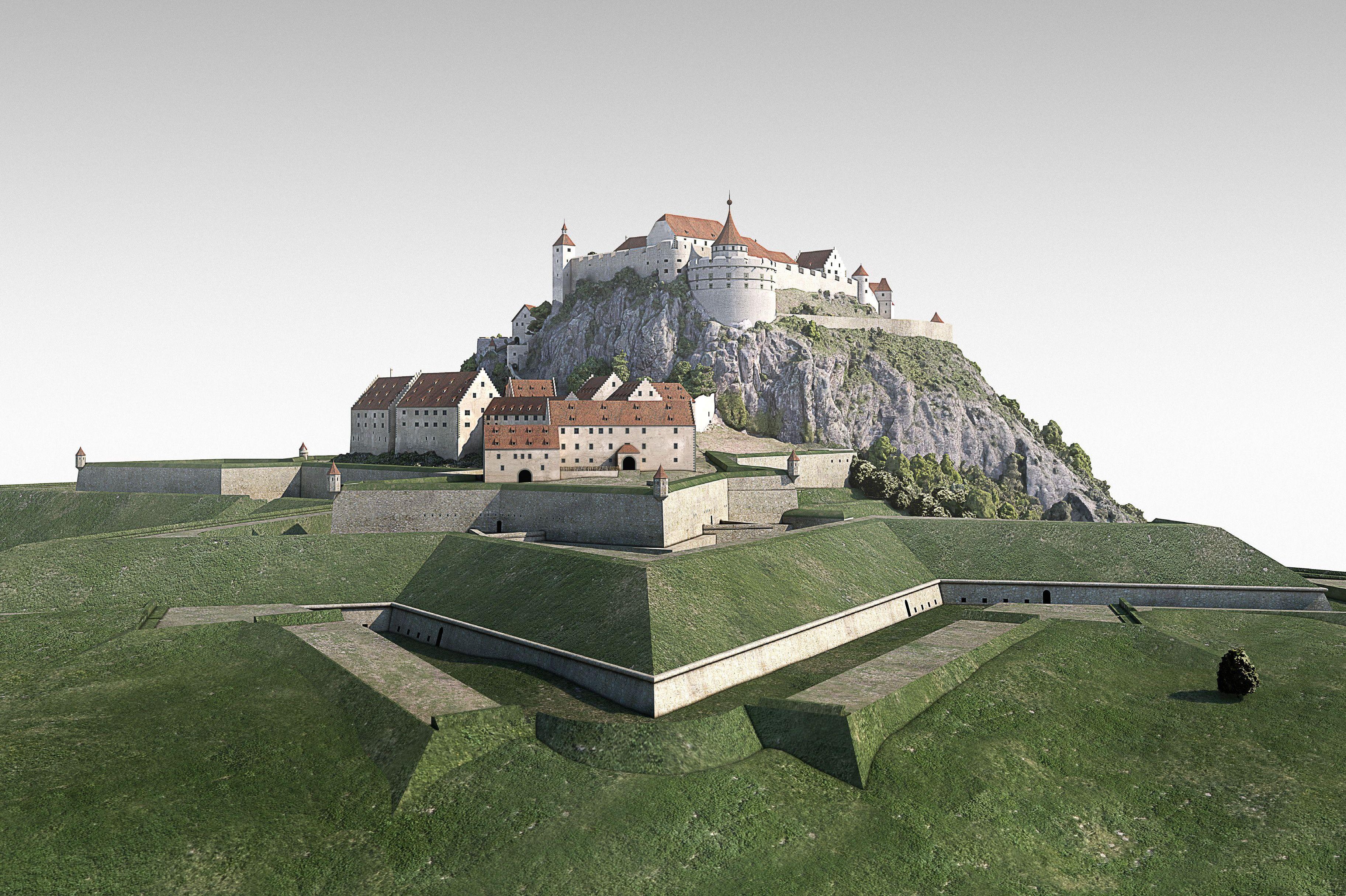 Digitales Gesamtmodell der Festungsruine Hohentwiel 