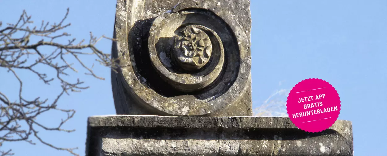 Festungsruine Hohentwiel, Giebel des Langen Baus der oberen Festung