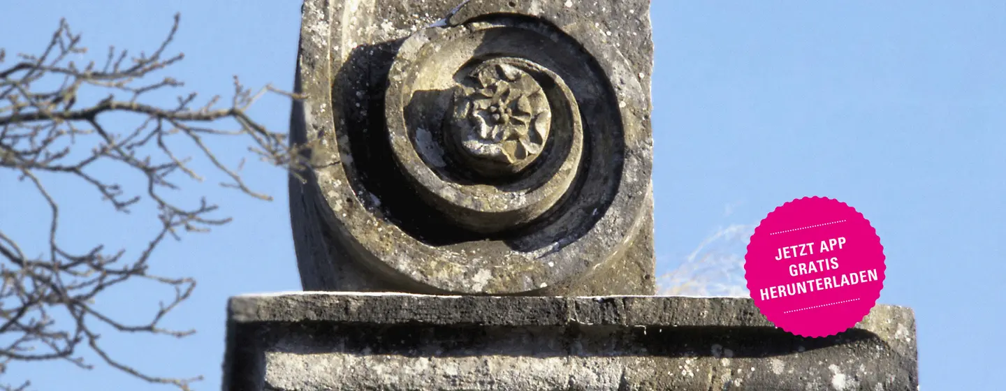 Festungsruine Hohentwiel, Giebel des Langen Baus der oberen Festung