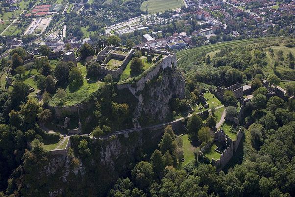 Hohentwiel Fortress Ruins, Aerial view