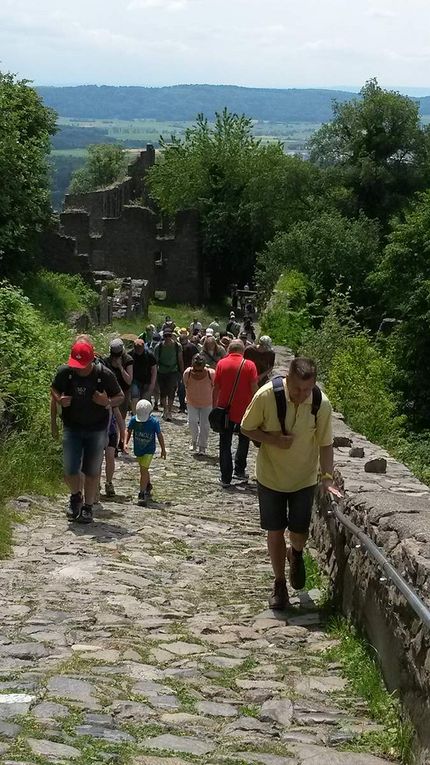 Ruines du château-fort de Hohentwiel, Visiteurs dans l'escalier